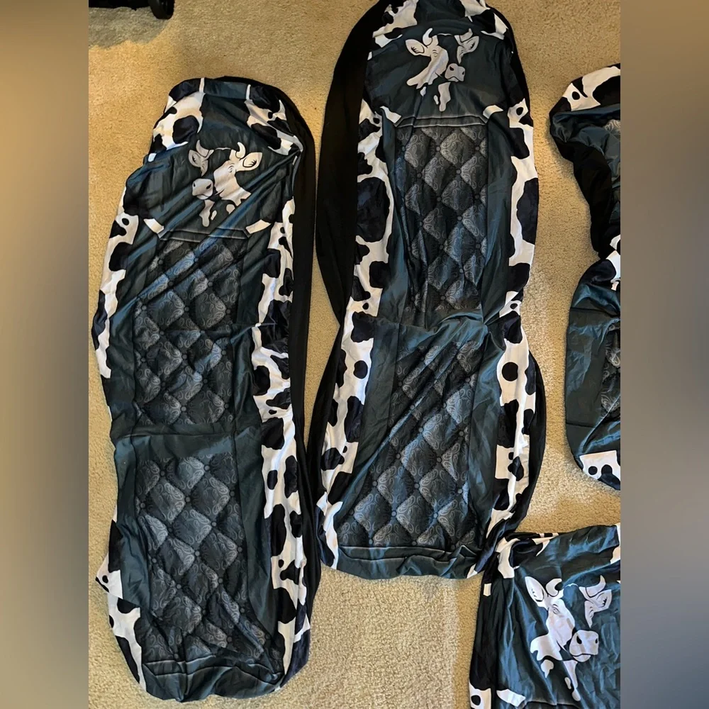 🆕 cow print car interior seat covers